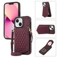 thumbnail image 1 of Tarise Crossbody Wallet Cover Case for Apple iPhone 14 with Card Holder, Removable Neck Strap/Shoulder Strap Kickstand Slim Purse Hidden Mirror Back Phone Cover for iPhone 14 5G 6.1" 2022, Red, 1 of 10