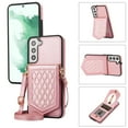 thumbnail image 1 of Tarise Crossbody Wallet Cover Case for Samsung Galaxy S23 Plus with Card Holder, Removable Neck Strap/Shoulder Strap Kickstand Slim Hidden Mirror Back Phone Cover for Samsung S23+ 5G 6.6", Rosegold, 1 of 11
