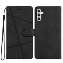 Tarise Galaxy A14 5G Flip Wallet Phone Case, PU Leather Kickstand Wrist Strap Card Holders Photo Slots Shockproof TPU Inner Shell Magnetic Solid Color Case Cover for Samsung Galaxy A14 5G 6.8", Black