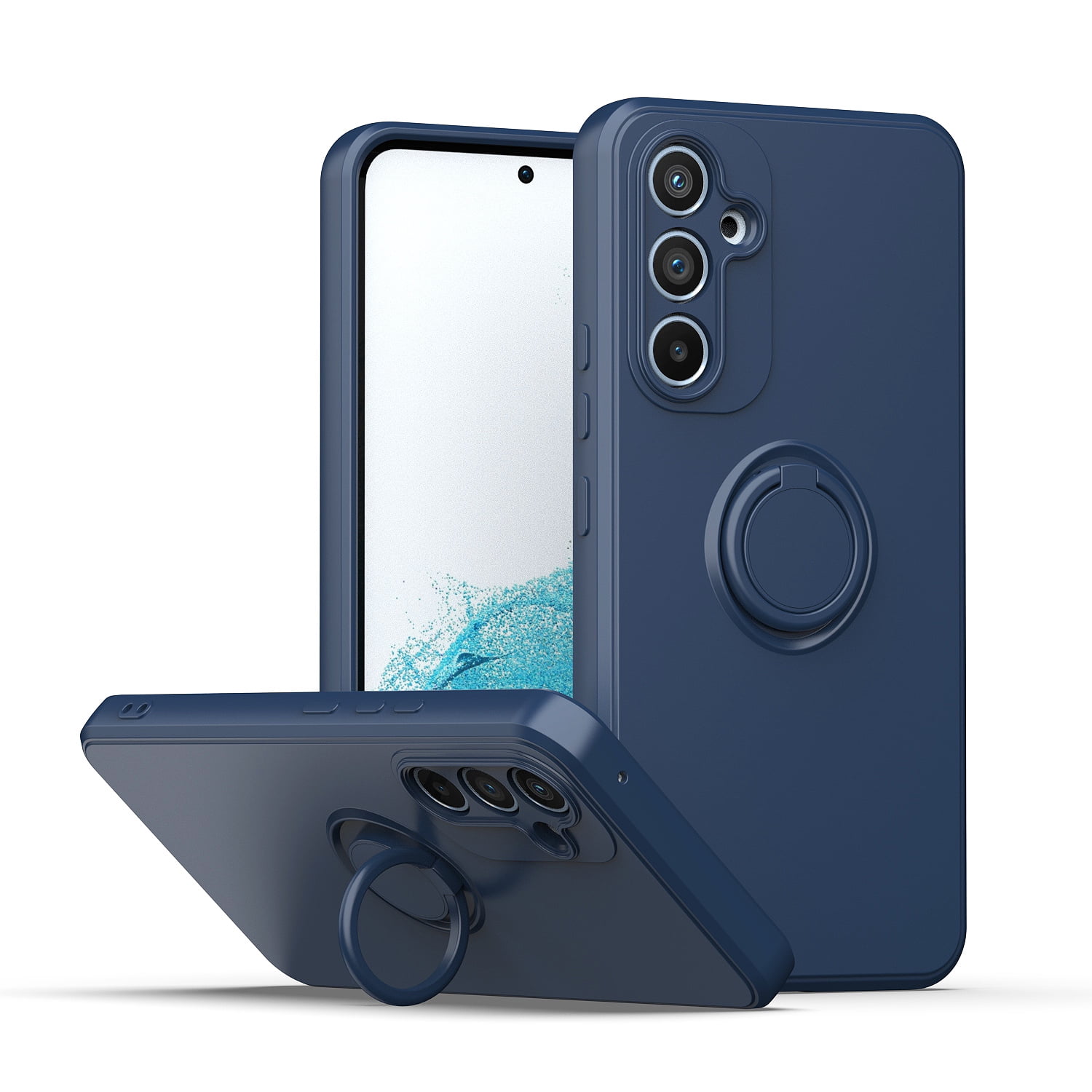 Achetez Écouteur de Téléphone Pour Samsung Galaxy A54 5G pc + Tpu Rotation  Kickstand Cover Compatible Avec Magsafe - Bleu de Chine