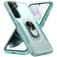 thumbnail image 1 of Tarise Hybrid Rugged Case for Samsung Galaxy S22 Plus 5G 6.6" Phone, Military Grade Heavy Duty Shockproof Built in Rotatable Magnetic Ring Holder Kickstand Armor Dual Layer Cover for S22+, Green, 1 of 9
