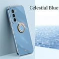 thumbnail image 1 of Tarise Luxury Plating Case for Samsung Galaxy A14 Cell Phone, Ring Holder Kickstand Full Camera Protection Drop Protection Women Girl Slim Fashion Electroplated Case Cover for Samsung A14 5G, Blue, 1 of 7
