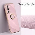thumbnail image 1 of Tarise Luxury Plating Case for Samsung Galaxy S22 Cell Phone, Ring Holder Kickstand Full Camera Protection Drop Protection Women Girl Slim Fashion Electroplated Case Cover for Samsung S22 5G, Purple, 1 of 7