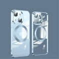 thumbnail image 1 of Tarise Magnetic Cover for Apple iPhone 13 6.1", iPhone 13 Clear Case with Magsafe, Shockproof Slim Non-Yellowing Clear Plating Phone Cover Case with Camera Lens Protector for iPhone 13 2021, Blue, 1 of 9