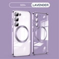 thumbnail image 1 of Tarise Magnetic Cover for Samsung Galaxy S23+, Galaxy S23 Plus Clear Case with Magsafe, Shockproof Non-Yellowing Clear Plating Phone Cover Case with Camera Lens Protector for Samsung S23+, Lightpurple, 1 of 8