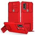 thumbnail image 1 of Tarise for Motorola Moto G Stylus 5G 2021 Phone Case with Slide Camera Cover, Kickstand Rugged Shockproof TPU Rubber Silicone Anti-Scratch Hard PC Back Case Cover for Moto G Stylus 5G 6.8", Red, 1 of 8