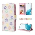 thumbnail image 1 of Tarise Phone Case for Galaxy S22 5G, for Samsung S22 5G Wallet Case, PU Leather [RFID Blocking][Wrist Strap][Kickstand] Magnetic Closure Shockproof Folio Cover for Samsung Galaxy S22 5G, Blooms, 1 of 9