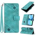 thumbnail image 1 of Tarise Phone Case for Samsung Galaxy A14 5G Case, Premium PU Leather Card Holder Wrist Strap Magnetic Closure Flip Stand Function TPU Interior Book Cover for Samsung A14 5G Wallet Case, Green, 1 of 7