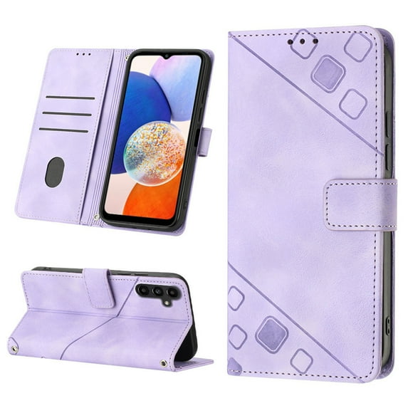 Tarise Phone Case for Samsung Galaxy A54 5G Case, Premium PU Leather Card Holder Wrist Strap Magnetic Closure Flip Stand Function TPU Interior Book Cover for Samsung A54 5G Wallet Case, Purple