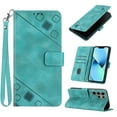 thumbnail image 1 of Tarise Phone Case for Samsung Galaxy S23 Ultra, Premium PU Leather Card Holder Wrist Strap Magnetic Closure Flip Stand Function TPU Interior Book Cover for Samsung S23 Ultra 5G Wallet Case, Green, 1 of 7