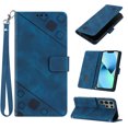 thumbnail image 1 of Tarise Phone Case for Samsung Galaxy S23 Ultra, Premium PU Leather Card Holder Wrist Strap Magnetic Closure Flip Stand Function TPU Interior Book Cover for Samsung S23 Ultra 5G Wallet Case, Blue, 1 of 7
