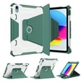 thumbnail image 1 of Tarise Rotating Cover Case for Apple iPad 10th Generation 10.9 Inch Tablet (2022 Model) with Pencil Holder, Auto Sleep/Wake 360 Degree Swivel Stand TPU Frame Hard Back Cover for iPad 10 10.9", Green, 1 of 11