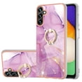 thumbnail image 1 of Tarise for Samsung Galaxy A13 5G Case, IMD Marble Pattern Shiny Sparkle Glitter 360 Rotatable Ring Holder Kickstand Cute Soft TPU Shockproof Protection Phone Cover Case for Girls Women, Pink/White, 1 of 4