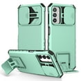 thumbnail image 1 of Tarise for Samsung Galaxy A14 5G Phone Case with Slide Camera Cover, Kickstand Rugged Military Grade Shockproof TPU Rubber Silicone Anti-Scratch Hard PC Back Case Cover for Samsung A14 5G, Blue, 1 of 8