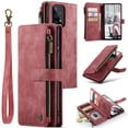 thumbnail image 1 of Tarise for Samsung Galaxy A53 Case Wallet for Women and Men, Galaxy A53 Case, PU Leather Magnetic Flip Strap Wristlet Zipper Card Holder Wallet Business Phone Cover for Samsung A53 5G (6.5"), Red, 1 of 10