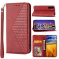 thumbnail image 1 of Tarise for Samsung Galaxy A54 Flip Cover, Luxury PU Leather Shockproof Folding Kickstand Card Holder Pocket Wallet Wrist Strap Handbag Magnetic Closure Slim Phone Case for Samsung A54 5G, Red, 1 of 9