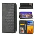 thumbnail image 1 of Tarise for Samsung Galaxy S22 5G Flip Cover, Luxury PU Leather Shockproof Folding Kickstand Card Holder Pocket Wallet Wrist Strap Handbag Magnetic Closure Phone Case for Samsung S22 6.1 inch, Black, 1 of 9