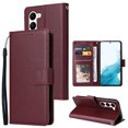 thumbnail image 1 of Tarise for Samsung Galaxy S22 Case, Galaxy S22 Wallet Case, Business Simple PU Leather Detachable Wrist Strap Women Men Flip Phone Protective Case Cover for Samsung S22 5G (6.1 inch), Winered, 1 of 6