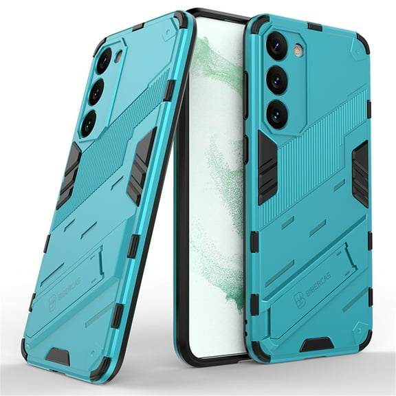 Tarise for Samsung Galaxy S22 Plus Phone Case, Kickstand Rugged Defender Shockproof TPU Matte All-Inclusive Lens Protective Shell Hard PC Back Cover Sturdy Case for Samsung S22+ 5G Phone, Blue