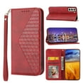 thumbnail image 1 of Tarise for Samsung Galaxy S23 5G Flip Cover, Luxury PU Leather Shockproof Folding Kickstand Card Holder Pocket Wallet Wrist Strap Handbag Magnetic Closure Phone Case for Samsung S23 6.1 inch, Red, 1 of 9