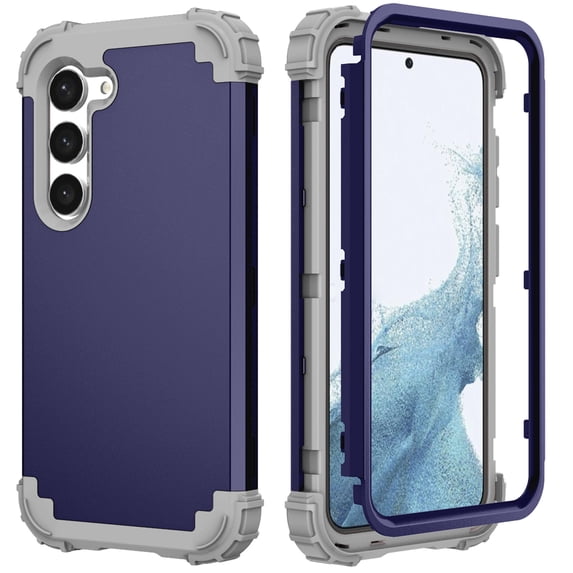 Tarise for Samsung Galaxy S23 Plus 5G Case with Screen Protector, Dual Layer Heavy Duty Tough Rugged Shockproof Drop Corner Protection Hybrid Protective Phone Case for Samsung S23 Plus 5G, Darkblue