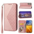 thumbnail image 1 of Tarise for Samsung Galaxy S23 Plus 5G Flip Cover, Luxury PU Leather Shockproof Folding Kickstand Card Holder Pocket Wallet Wrist Strap Handbag Magnetic Phone Case for Samsung S23 Plus 6.6", Rosegold, 1 of 9