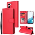 thumbnail image 1 of Tarise for Samsung Galaxy S23 Plus Case, Galaxy S23 Plus Wallet Case, Business Simple PU Leather Detachable Wrist Strap Women Men Flip Phone Case Cover for Samsung S23+ 5G (6.6 inch), Red, 1 of 6