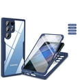 thumbnail image 1 of Tarise for Samsung Galaxy S23 Ultra 5G Case with Built-in Screen Protector, Clear Shockproof Slim Full Body Protection Soft TPU Bumper Rugged Case Cover for Samsung S23 Ultra 6.8 Inch 2023, Blue, 1 of 8