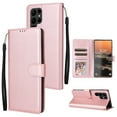 thumbnail image 1 of Tarise for Samsung Galaxy S23 Ultra Case, Galaxy S23 Ultra Wallet Case, Business Simple PU Leather Detachable Wrist Strap Women Men Flip Phone Case Cover for Samsung S23 Ultra 5G (6.8 inch), Rosegold, 1 of 6