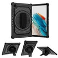 thumbnail image 1 of Tarise for Samsung Galaxy Tab A8 10.5 inch Case 2022 Model (SM-X200/X205/X207) with 360° Rotating Kickstand/ Swivel Hand Strap/Pencil Holder/Heavy Duty Hard PC & Soft TPU Shockproof Kids Case, Black, 1 of 11