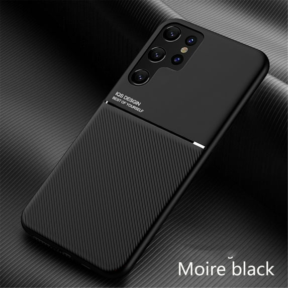 Tarise for Samsung S22 Ultra Case, Premium PU Leather Anti-Scratch Shockproof Soft TPU Rubber Magnetic Luxury Hybrid Business Back Cover Case for Samsung Galaxy S22 Ultra 5G 6.8" Phone, Black