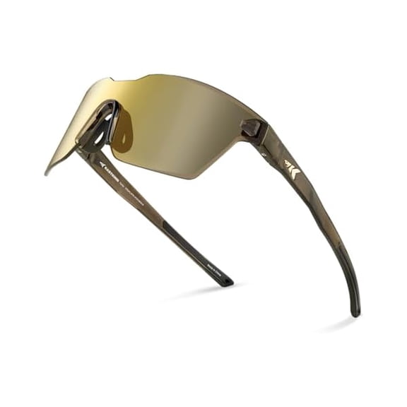 Tarkio Polarized Fishing Sunglasses, Large Single PC Lenses, Rimless Wrap Design, UV400 Protection Sports Sunglasses