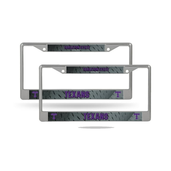 Tarleton State Texans Chrome Metal License Plate Frame - Set of 2 Frames