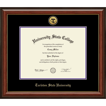 Tarleton State University Diploma Frame, Document Size 14" x 11"