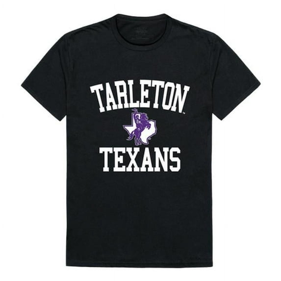 Tarleton State University Men Arch T-Shirt, Black & White - Large