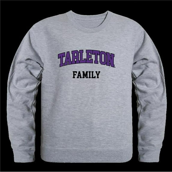 Tarleton State University Texans Family Crewneck Sweatshirt, Heather Grey - Small