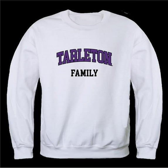 Tarleton State University Texans Family Crewneck Sweatshirt, White - Large