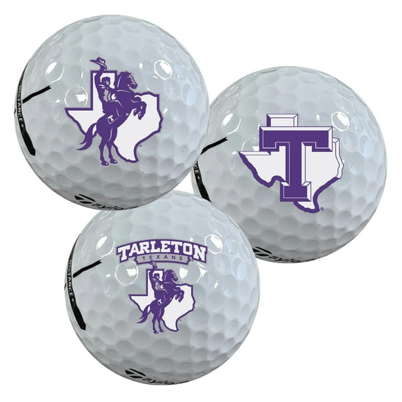 Tarleton State University Texans Logo Edition Taylormade Distance+ Golf Balls 12-Pack (Dozen)