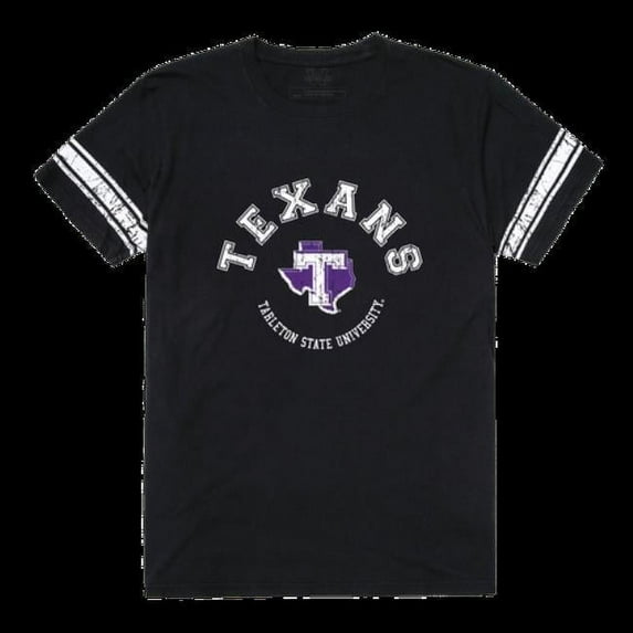 Tarleton State University Texans Mens Football T-Shirt, Black - Medium