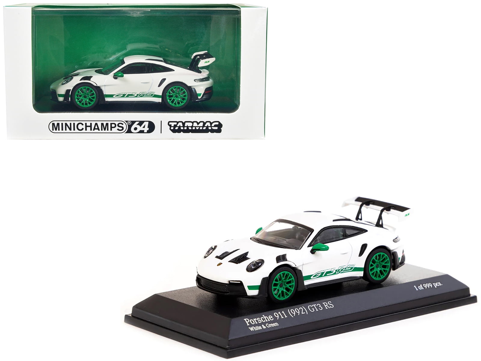 Tarmac Works Porsche 911 (992) GT3-RS - White Green - Walmart.com