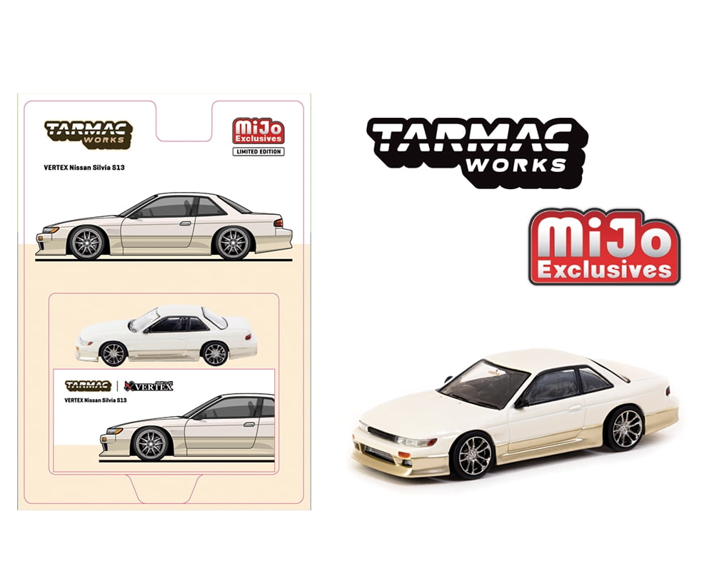 Tarmac Works Vertex Nissan Silvia S13 – White – Global64 Tarmac Works Vertex Nissan Silvia S13 – White – Global64