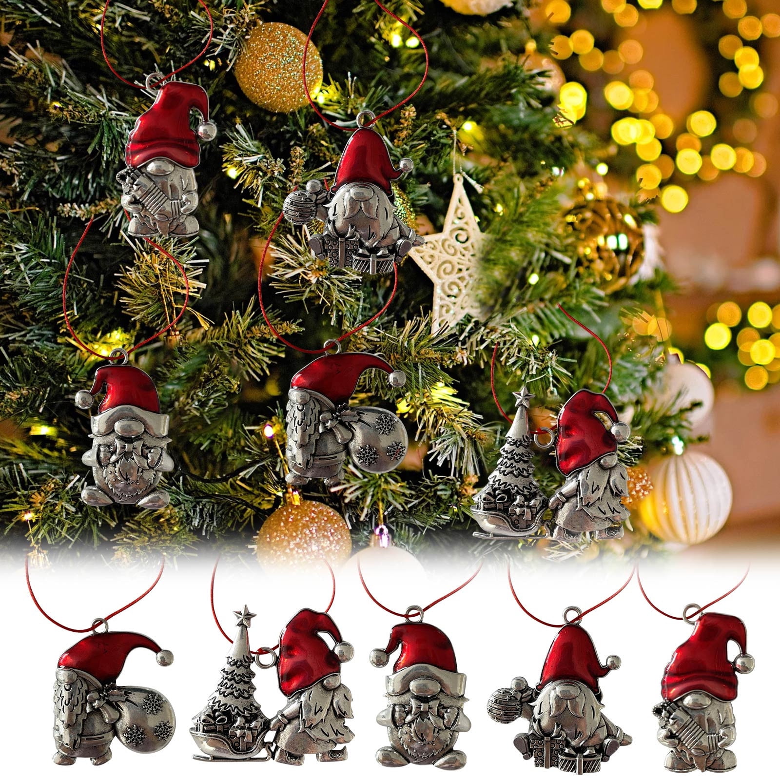 Pewter christmas tree ornaments