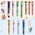 thumbnail image 1 of Tarmeek 10-Color Retractable Ballpoint Pen with Cute Character Topper, Multi-Color Pen for Color Coding Notes Drawing, Creative Colored Ballpoint Pen for Office Daily Art Supplies, 1 of 7