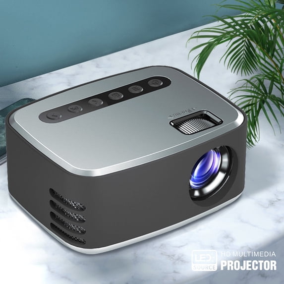 Tarmeek 1080P Full HD Portable Mini Projector, WiFi Bluetooth Auto Keystone 180° Rotatable, Compact Lightweight Movie Projector for Home Theater, Compatible with TV Stick Smartphone USB