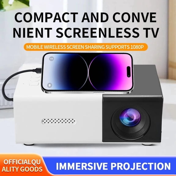 Tarmeek 1080P Full HD Portable Mini Projector, WiFi Bluetooth Home Cinema Projector with Auto Keystone, 180 Rotatable, Compatible with TV Stick/Smartphone/USB for Indoor Outdoor Movie Night
