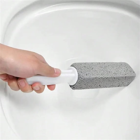 Tarmeek 2 Pcs Pumice Stone Toilet Bowl Cleaner, Long Handle Toilet Bowl Brush Scraper for Tough Stains, Scratch-Free and Effective Cleaning Toilet Brush