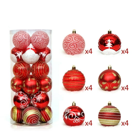 Tarmeek 24Pcs Christmas Balls Ornaments for Xmas Christmas Tree - Mini Shatterproof Christmas Tree Decorations Hanging Ball for Holiday Wedding Party Decoration Christmas Ornaments 2022