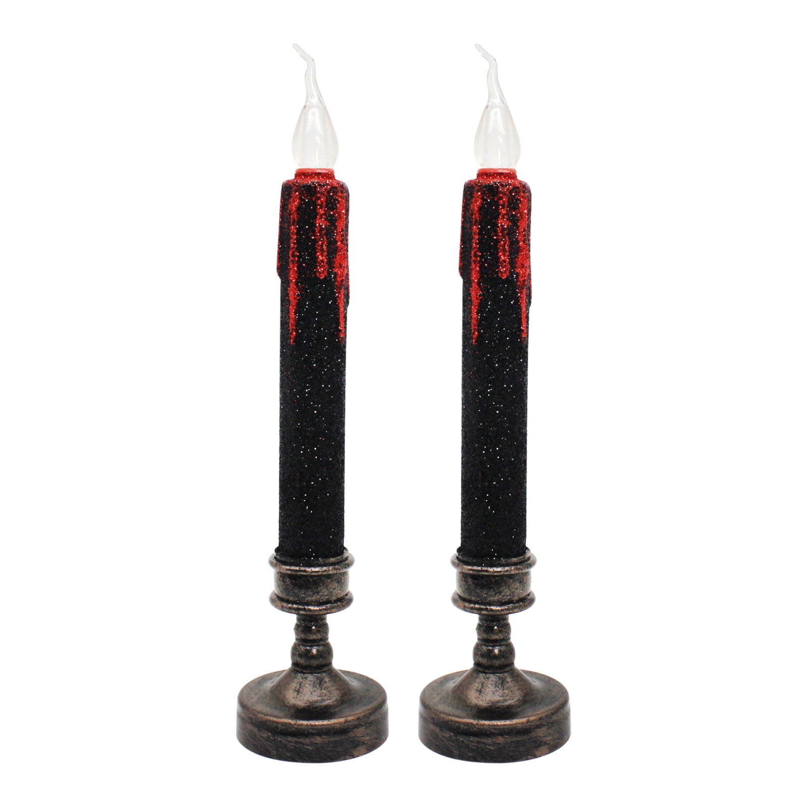Tarmeek 2PCS Christmas Candles, 10'' LED Windows Candles Battery
