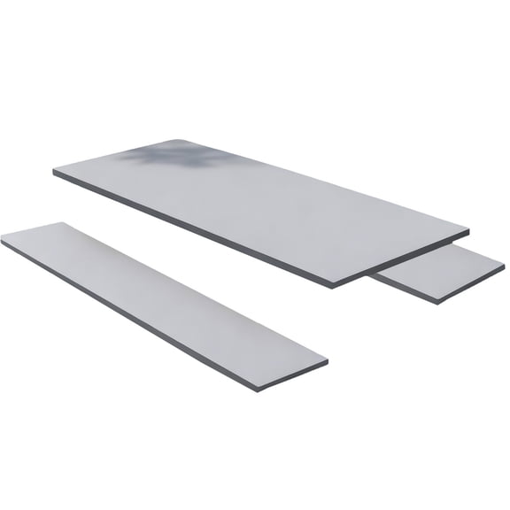 Tarmeek 3-Piece Outdoor Tablecloth Set for Folding Picnic Table and Bench Cover, Waterproof Heavy Duty Rectangle Patio Table Cover, Gray