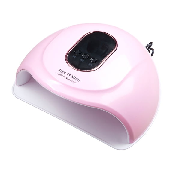Tarmeek 48W UV LED Nail Lamp Fast Drying Gel Polish Curing Light with 18 LED Beads Smart Sensor Timer Setting USB Power Supply Pink for Home Salon Use